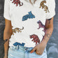 Shiny Tiger Patch Graphic Summer T-shirt