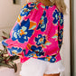 Flower Print Puff Sleeve Blouse