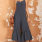 Wide Leg Ruffle Jumpsuit