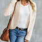 Popcorn Knit Open Front Cardigan