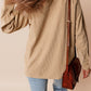 Solid Frilled Flap Pocket Button Up Corduroy Shacket