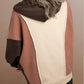 Exposed Seam Colorblock Plus Size Hoodie