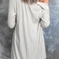 Solid Color Ribbed Button up Tunic Cardigan