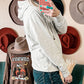Drawstring Kangaroo Pocket Henley Hoodie