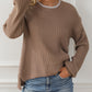 Balloon Sleeve High Low Split Sweater