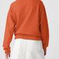 Plain Drop Shoulder Crewneck Pullover Sweatshirt