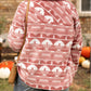 Plus Size Aztec Print Chest Pocket Shacket