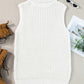 Turtleneck Knitted Slit Hem Sweater Vest