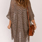 Loose Knitwear Kimono with Slits