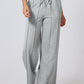 Seamed Drawstring High Waist Wide Leg Sweatpants