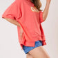 Flamingo Sequined Graphic Drop Shoulder Short Sleeve Top