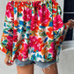 Floral Print Off Shoulder Wide Sleeve Blouse