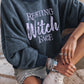 Resting Witch Face Graphic Drop Shoulder Sweatshirt