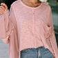 Splicing Long Sleeve Pocketed Oversized Top