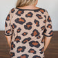 Leopard Print Waffle Plus Size Tee