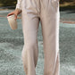 Stripe Casual Elastic Waist Loose Straight Striped Pants