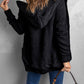 Buttoned Hooded Open Front Knitted Sweater