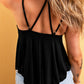 Exposed Seam Detail Double Straps Tank Top