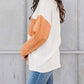 Long Sleeve Colorblock Chest Pocket Textured Knit Top