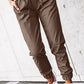 Leather Tie Waist Jogger Pants