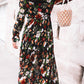 Multicolor Wild Lotus Ruffle Tiered Maxi Dress