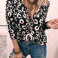 Leopard Print Button Up Long Sleeve Shirt