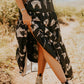 Western Print Tiered Ruffled High Waist Maxi Skirt