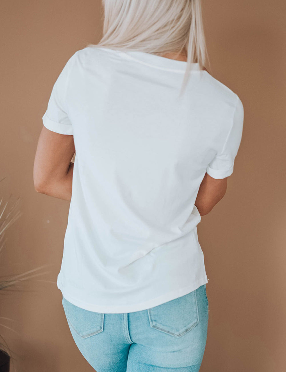 AMERICA Stars Graphic Print Short Sleeve T Shirt