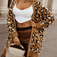 Leopard Print Fur Cardigan