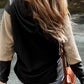 Contrast Sleeves Patchwork Colorblock Hoodie