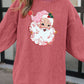 Santa Claus Sparkle Corded Crew Neck Sweatshirt