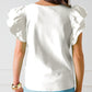 Flutter Sleeve Square Neck Top