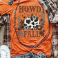 HOWDY FALL Pumpkin Graphic Print Crewneck T Shirt