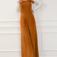 Knotted Straps Patch Pocket Wide Leg Jumpsuit