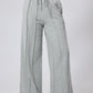 Seamed Drawstring High Waist Wide Leg Sweatpants