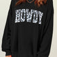 Black Cow HOWDY Graphic Pullover Sweatshirt