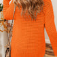 Hollow-out Crochet V Neck Sweater