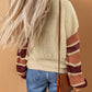 Striped Raglan Sleeve Drop Shoulder Sweater