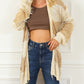 Two-tone Stripes Frayed Trim Lightweight Cardigan