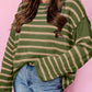 Stripe Drop Shoulder Casual Sweater