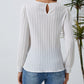 Ribbed Crewneck Puff Long Sleeve Top
