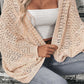 Pointelle Hollowed Knit Batwing Sleeve Cardigan
