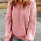 V Neck Drop Shoulder Knitted Sweater