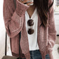 Plaid Contrast Trim Open Front Cardigan