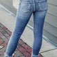 Distressed Frayed Ankle Skinny Jeans