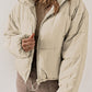 Zip Up Drawstring Hem Puffer Coat