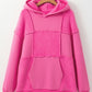 Mineral Wash Terry Patchwork Drawstring Hoodie