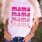 Round Neck mama Graphic Casual Tee