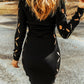 Cut Out Long Sleeve Bodycon Sweater Dress