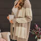 Color Block Textured Knit Open Front Cardigan